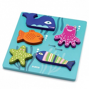 Сортировка-пазл Морские животные (Djeco, 01024k)